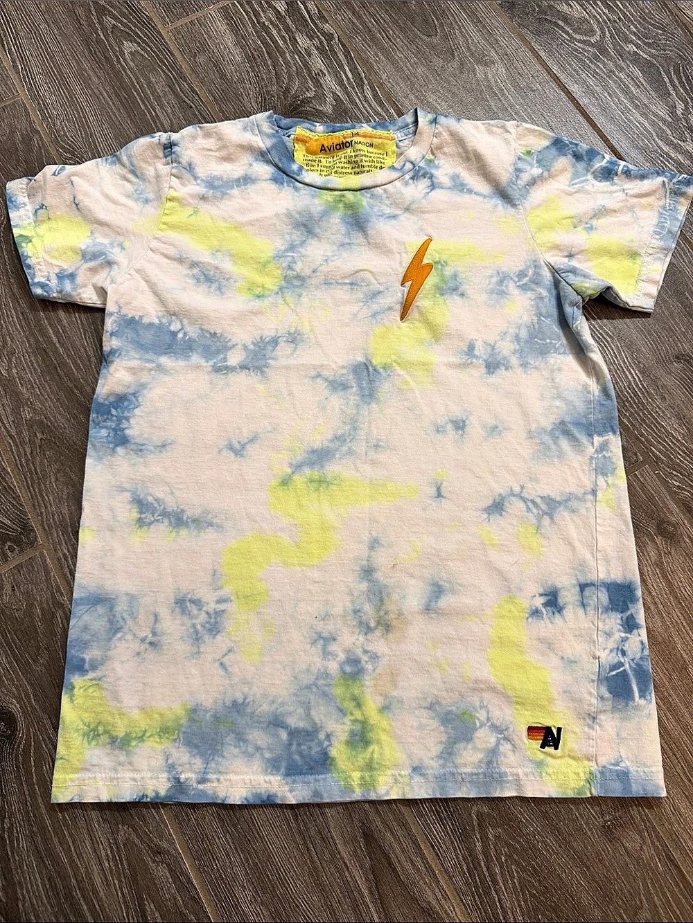 Aviator Nation Bolt Tee Tie Dye Boys Size 14